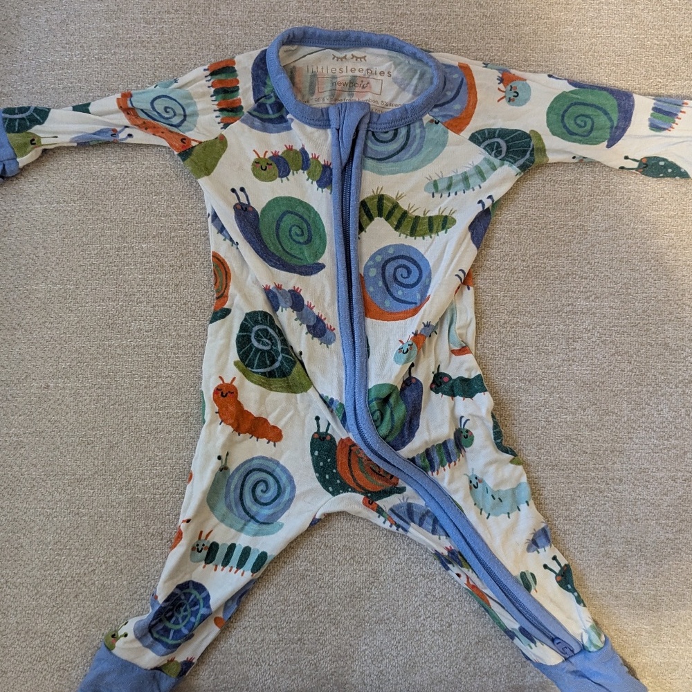 Little Sleepies Zippy - NB Bugs